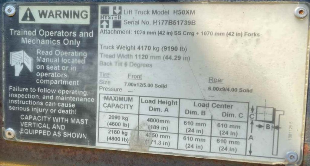 HYSTER 5000Lbs. PROPANE POWER (SKU:TLT-1-23-122806) Customer