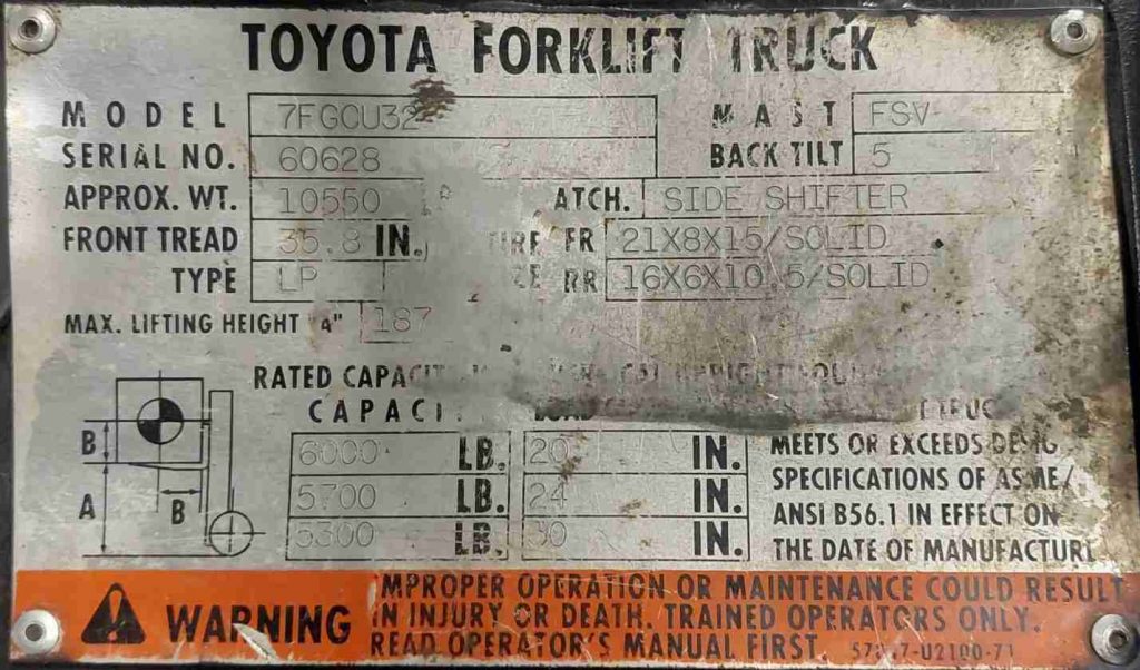 TOYOTA 6500Lbs. PROPANE POWER (SKU:TLT-1-21-122726)