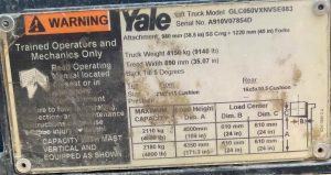 YALE 5000Lbs. PROPANE POWER (SKU:TLT-0-23-122831)Customer