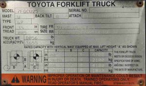 TOYOTA 5000Lbs. PROPANE POWER (SKU:TLT-1-24-122879)Customer